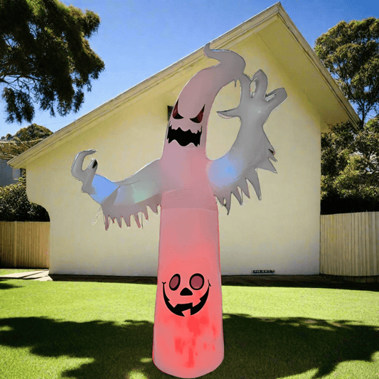Light - Up Ghost with Pumpkin Face - 240cm