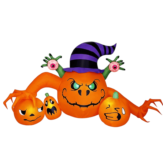 Monster Pumpkin with Witch Hat Inflatable - 240cm