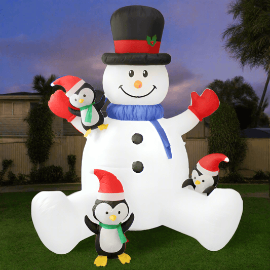 Penguin Giant Snowman Christmas Inflatable - 240cm