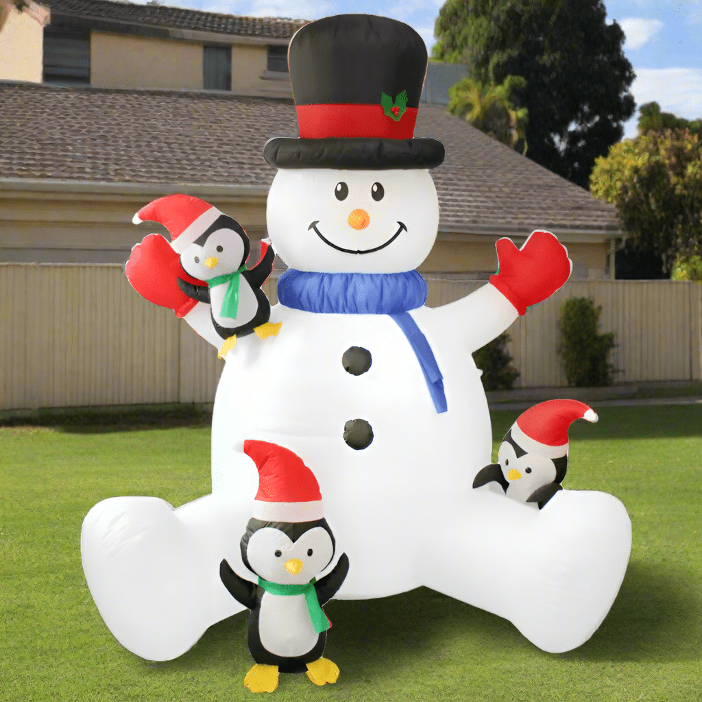 Penguin Giant Snowman Christmas Inflatable - 240cm