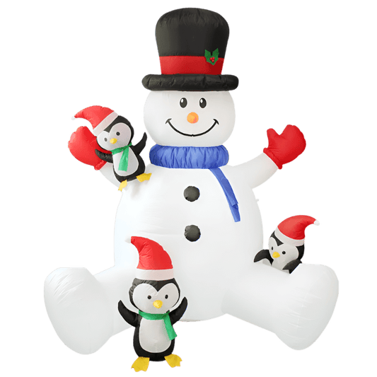 Penguin Giant Snowman Christmas Inflatable - 240cm