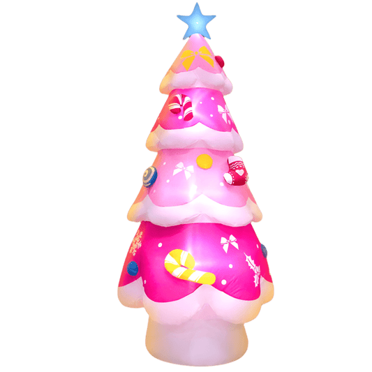 Pink Candy Christmas Tree Inflatable - 213cm