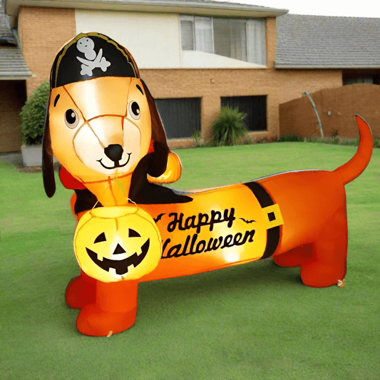Pirate Dachshund Halloween Dog Inflatable - 150cm