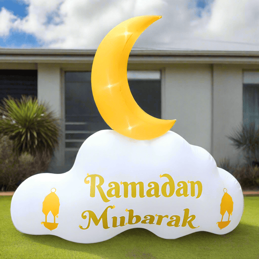 Ramadan Mubarak Crescent Cloud Inflatable - 200cm