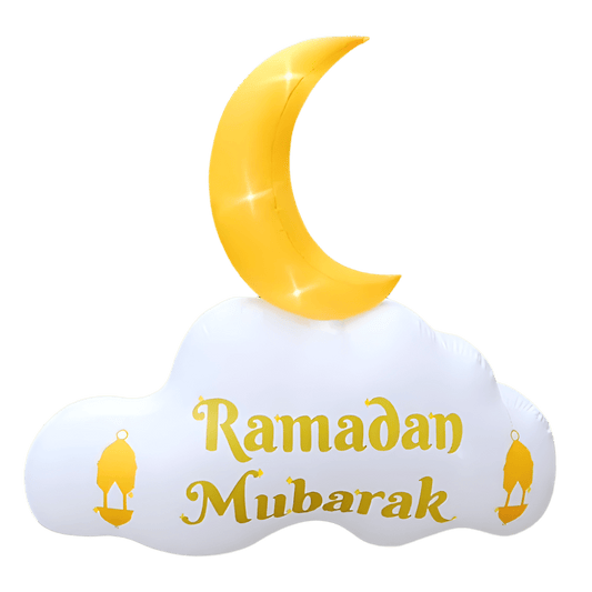 Ramadan Mubarak Crescent Cloud Inflatable - 200cm