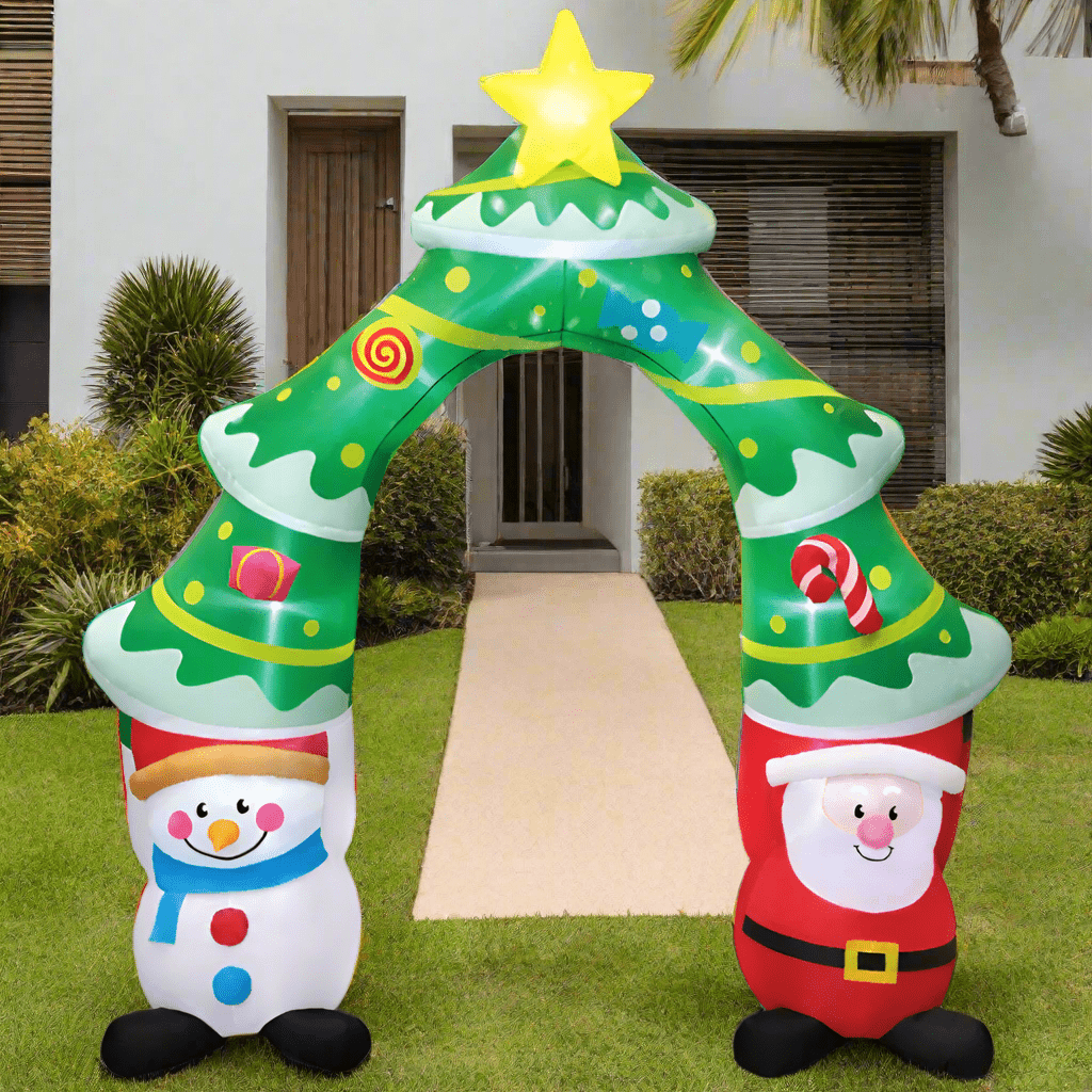 Santa Claus Merry Christmas Tree Arch Inflatable - 270cm