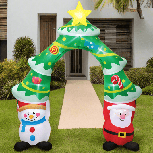 Santa Claus Merry Christmas Tree Arch Inflatable - 270cm