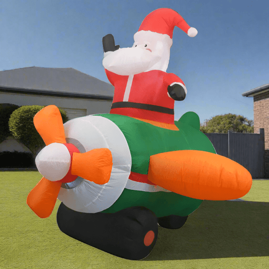 Santa cruising high in an Airplane Inflatable - 180cm