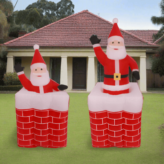 Santa in Chimney Pop-Up Inflatable - 160cm