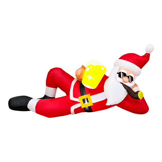 Santa Relaxing with Sunglasses & Beer Inflatable - 180cm