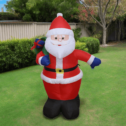Santa with Gift Sack Inflatable - 120cm