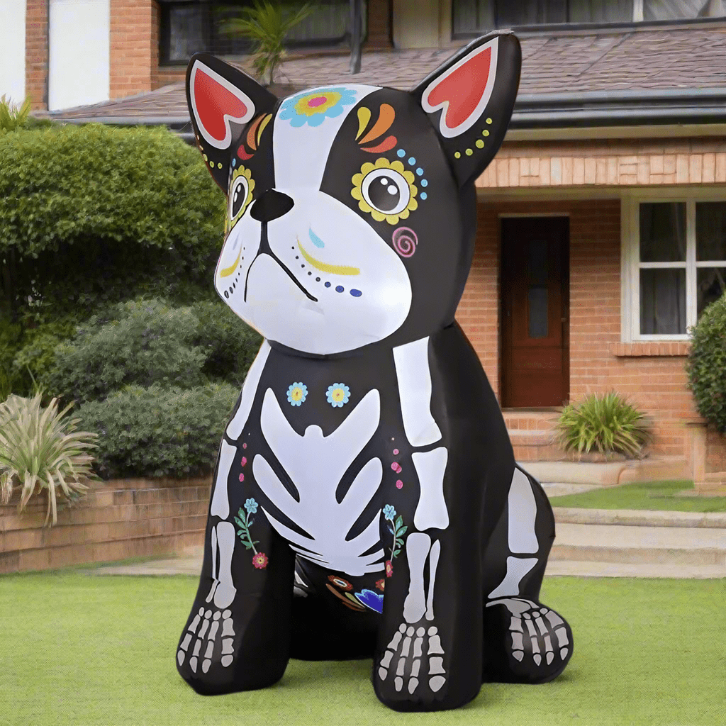 Skeleton Day of the Dead Dog Inflatable - 150cm