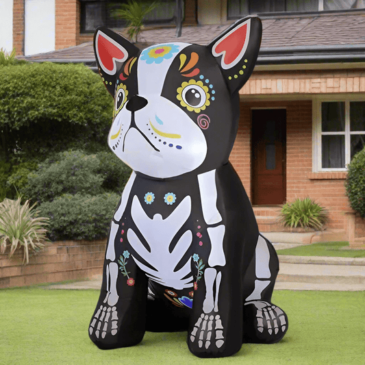 Skeleton Day of the Dead Dog Inflatable - 150cm