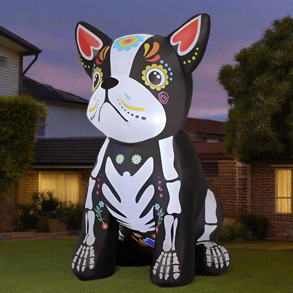 Skeleton Day of the Dead Dog Inflatable - 150cm