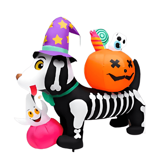 Skeleton Dog, Pumpkin and Ghost - 150cm