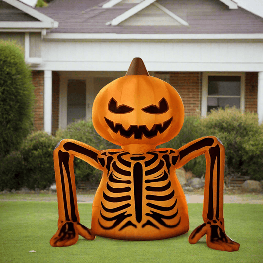 Skeleton Pumpkin Monster Inflatable - 170cm
