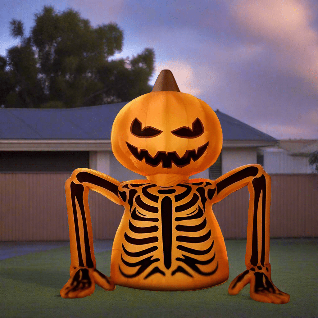 Skeleton Pumpkin Monster Inflatable - 170cm