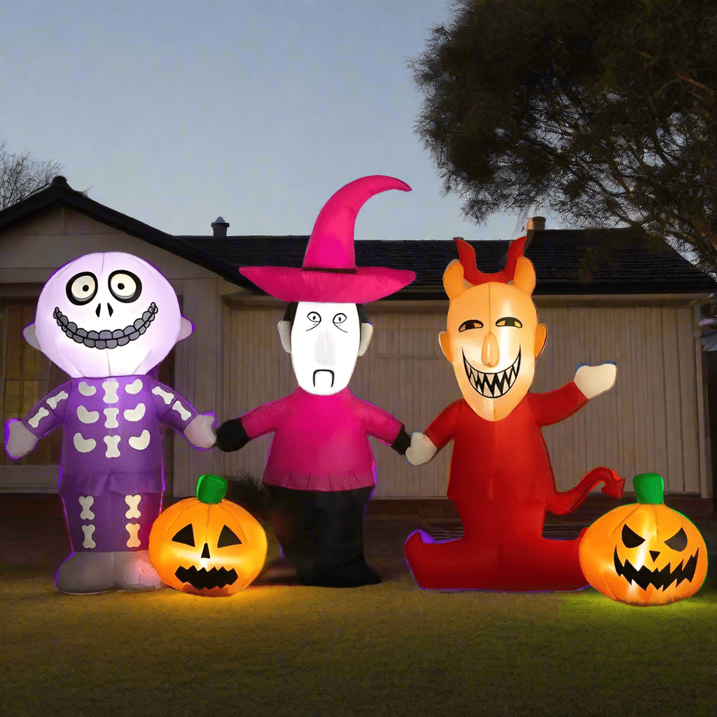 Skeleton Witch Devil Trio Inflatable - 150cm