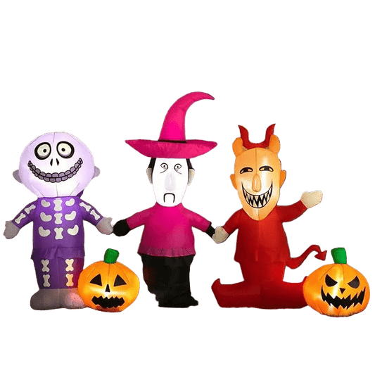 Skeleton Witch Devil Trio Inflatable - 150cm