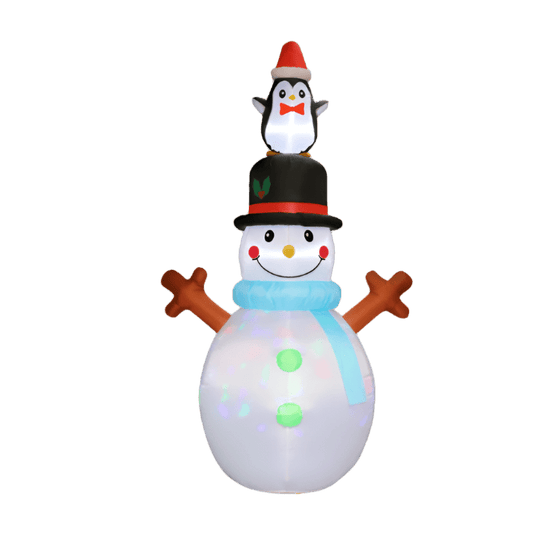 Snowman and Penguin Duo Inflatable - 150cm