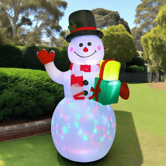 Snowman with Gifts and Lights Inflatable - 150cm