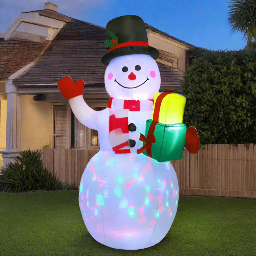 Snowman with Gifts and Lights Inflatable - 150cm