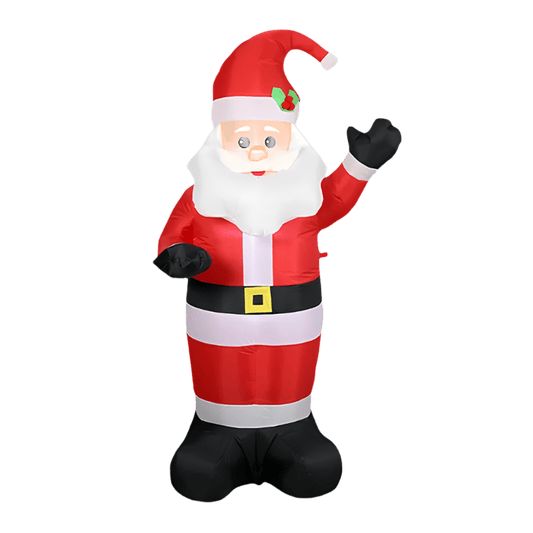 Standing and Waving Jolly Santa Inflatable - 180cm