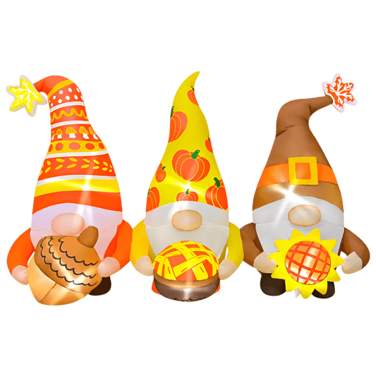 Thanksgiving Three Old Gnomes Inflatable - 183cm