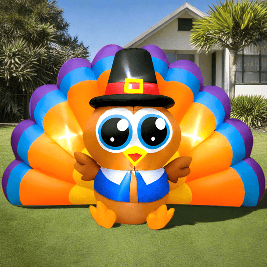 Thanksgiving Turkey with Blue Tail Inflatable - 180cm