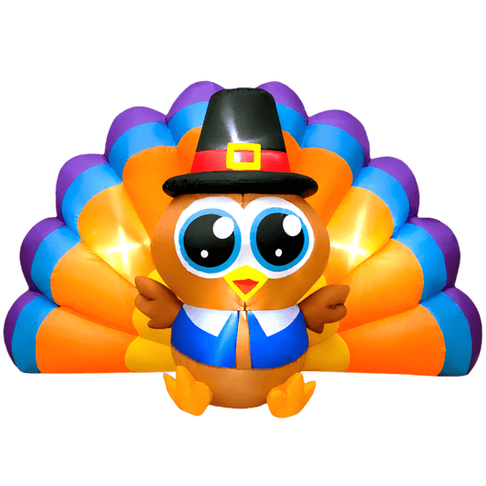 Thanksgiving Turkey with Blue Tail Inflatable - 180cm
