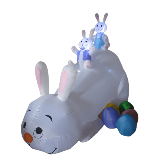 Three Easter Bunnies Sliding with Eggs Inflatable - 310cm
