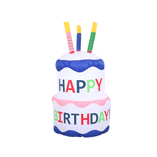 Traditional Happy Birthday Cake Inflatable - 120cm