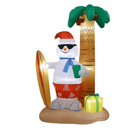 Tropical Santa and Palm Tree Inflatable - 240cm