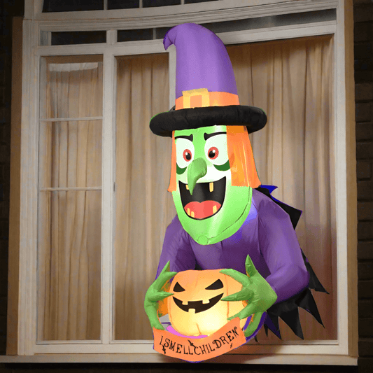 Witch with Candy - Holding Pumpkin - 135cm